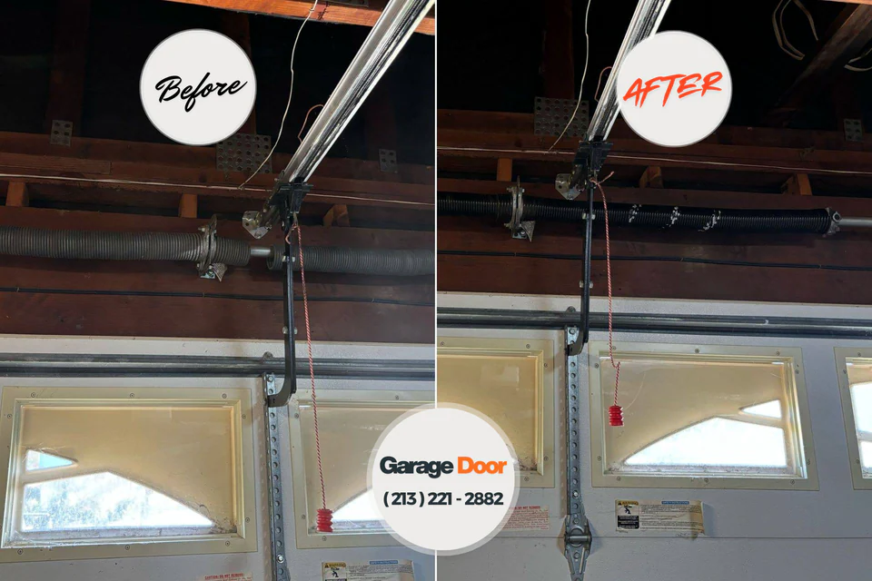 Before and after: garage door repair Wabasha County